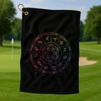 Astrology Zodiac Constellation Astrologer Golf Towel thumb 1