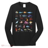 A Z Ocean Life Exploration Sea Creatures Alphabet Long Sleeve Shirt thumb 0