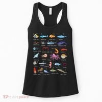 A Z Ocean Life Exploration Sea Creatures Alphabet Women's Tank Top thumb 0