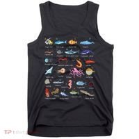 A Z Ocean Life Exploration Sea Creatures Alphabet Tank Top thumb 0