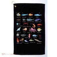 A Z Ocean Life Exploration Sea Creatures Alphabet Golf Towel thumb 0