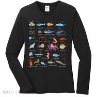 A Z Ocean Life Exploration Sea Creatures Alphabet Women's Long Sleeve Shirt thumb 0