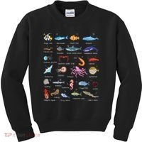 A Z Ocean Life Exploration Sea Creatures Alphabet Kids Sweatshirt thumb 0