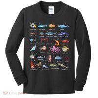 A Z Ocean Life Exploration Sea Creatures Alphabet Kids Long Sleeve Shirt thumb 0