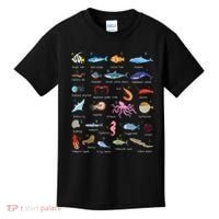 A Z Ocean Life Exploration Sea Creatures Alphabet Kids T-Shirt thumb 0