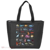 A Z Ocean Life Exploration Sea Creatures Alphabet Tote Bag thumb 0