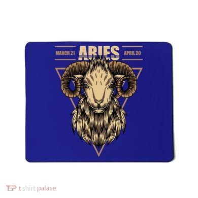 Aries Zodiac Sign Symbol Astrology Dates Mousepad