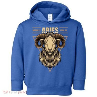 Aries Zodiac Sign Symbol Astrology Dates Toddler Hoodie