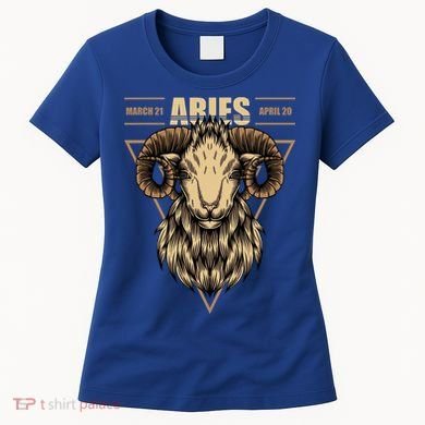 Aries Zodiac Sign Symbol Astrology Dates Women's T-Shirt