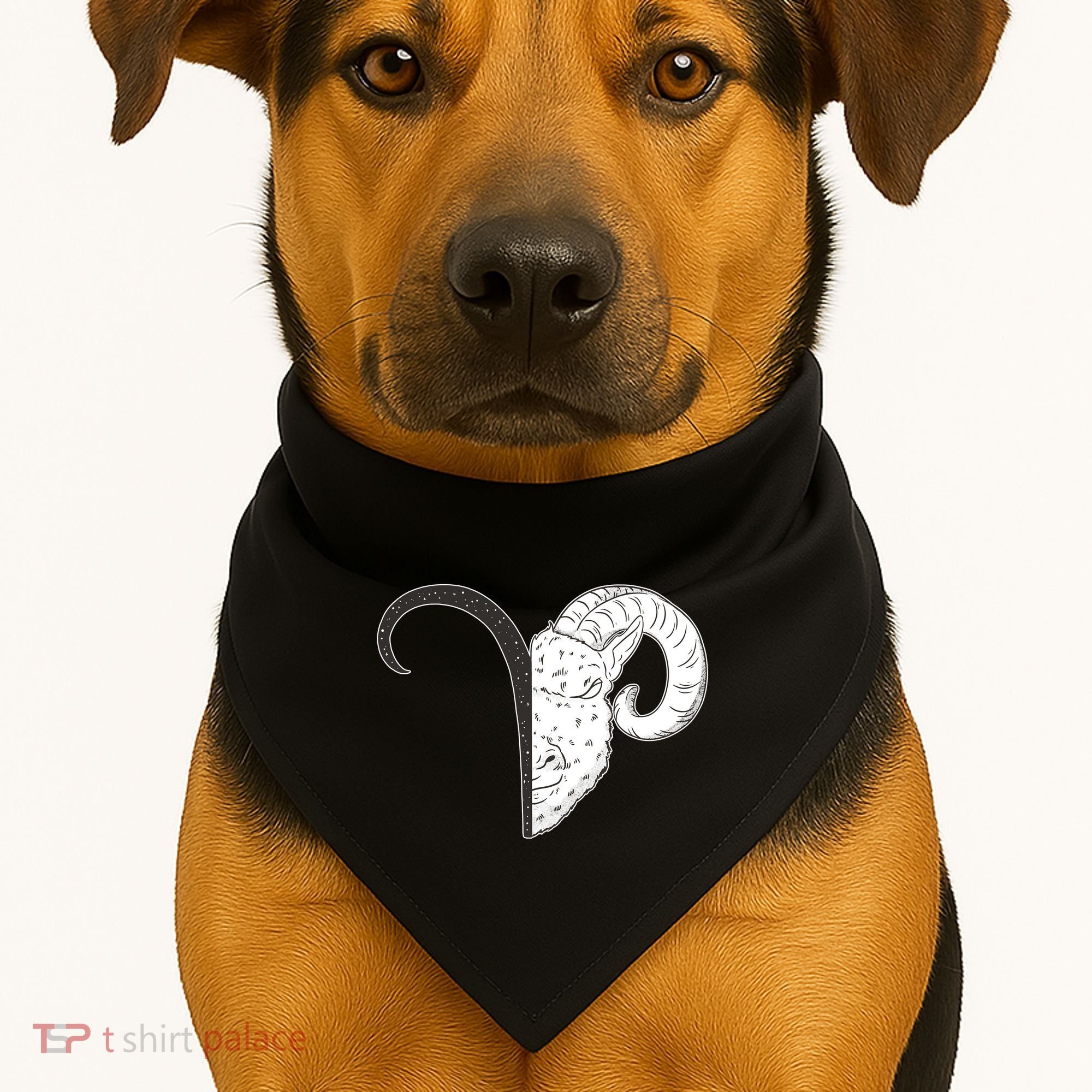 Aries Zodiac Symbol Birthday Gift USA-Made Doggie Bandana