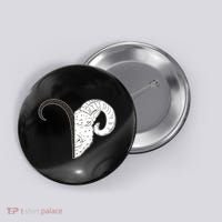 Aries Zodiac Symbol Birthday Gift Button thumb 0