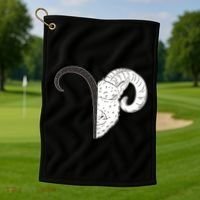 Aries Zodiac Symbol Birthday Gift Golf Towel thumb 1