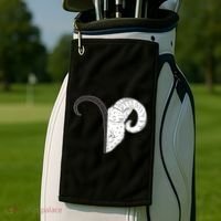 Aries Zodiac Symbol Birthday Gift Golf Towel thumb 2