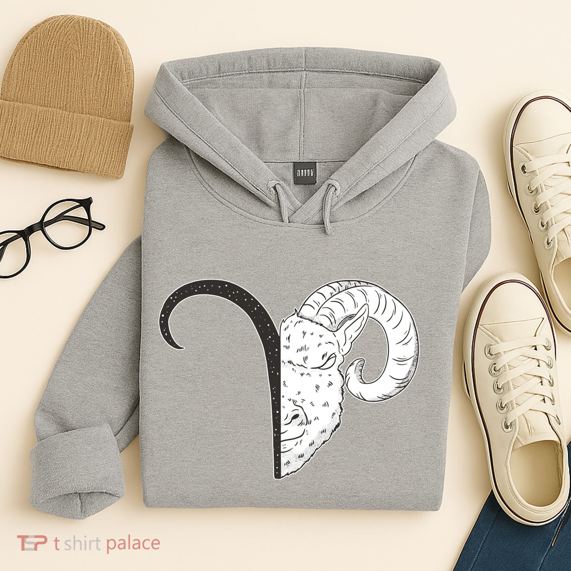 Aries Zodiac Symbol Birthday Gift Hoodie