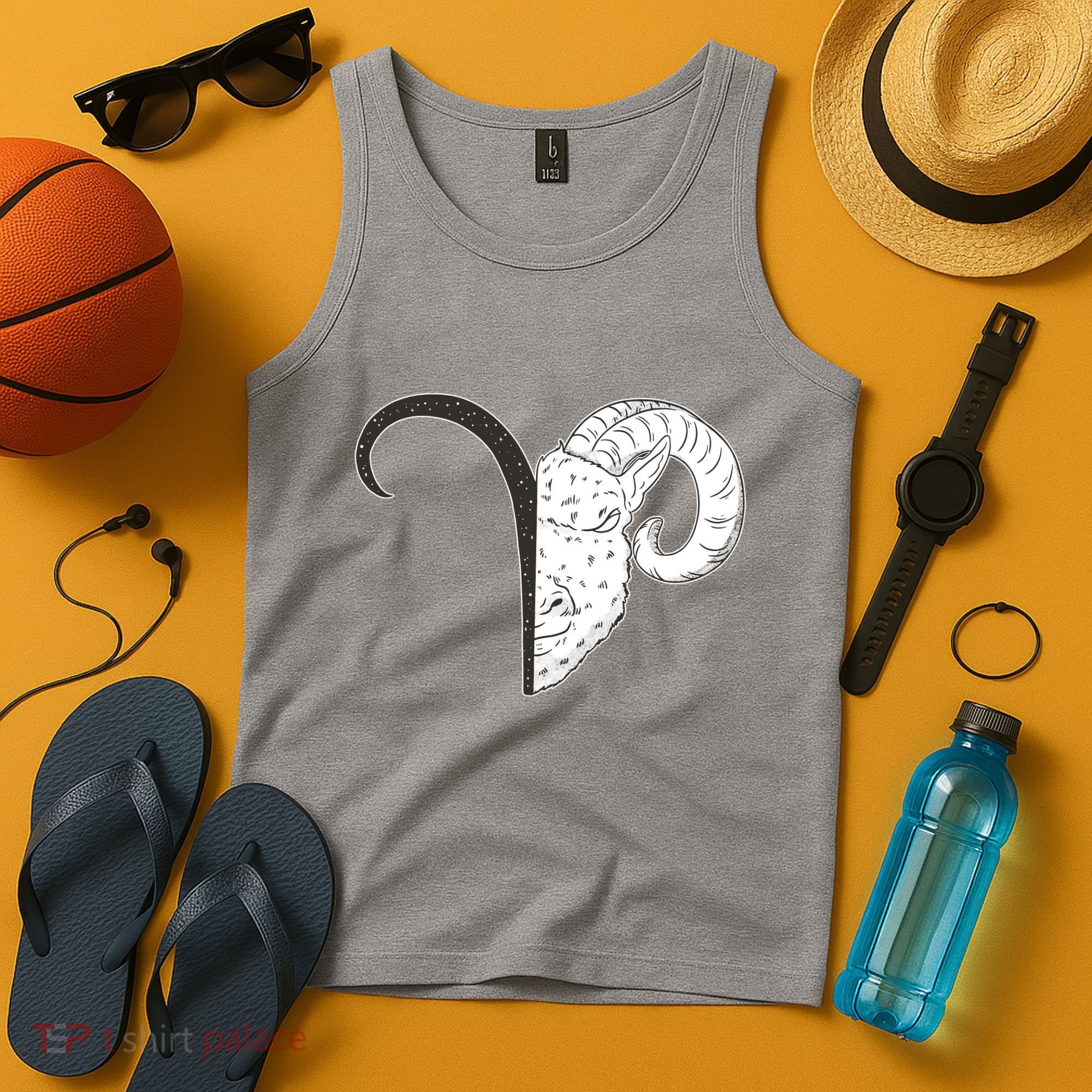 Aries Zodiac Symbol Birthday Gift Tank Top