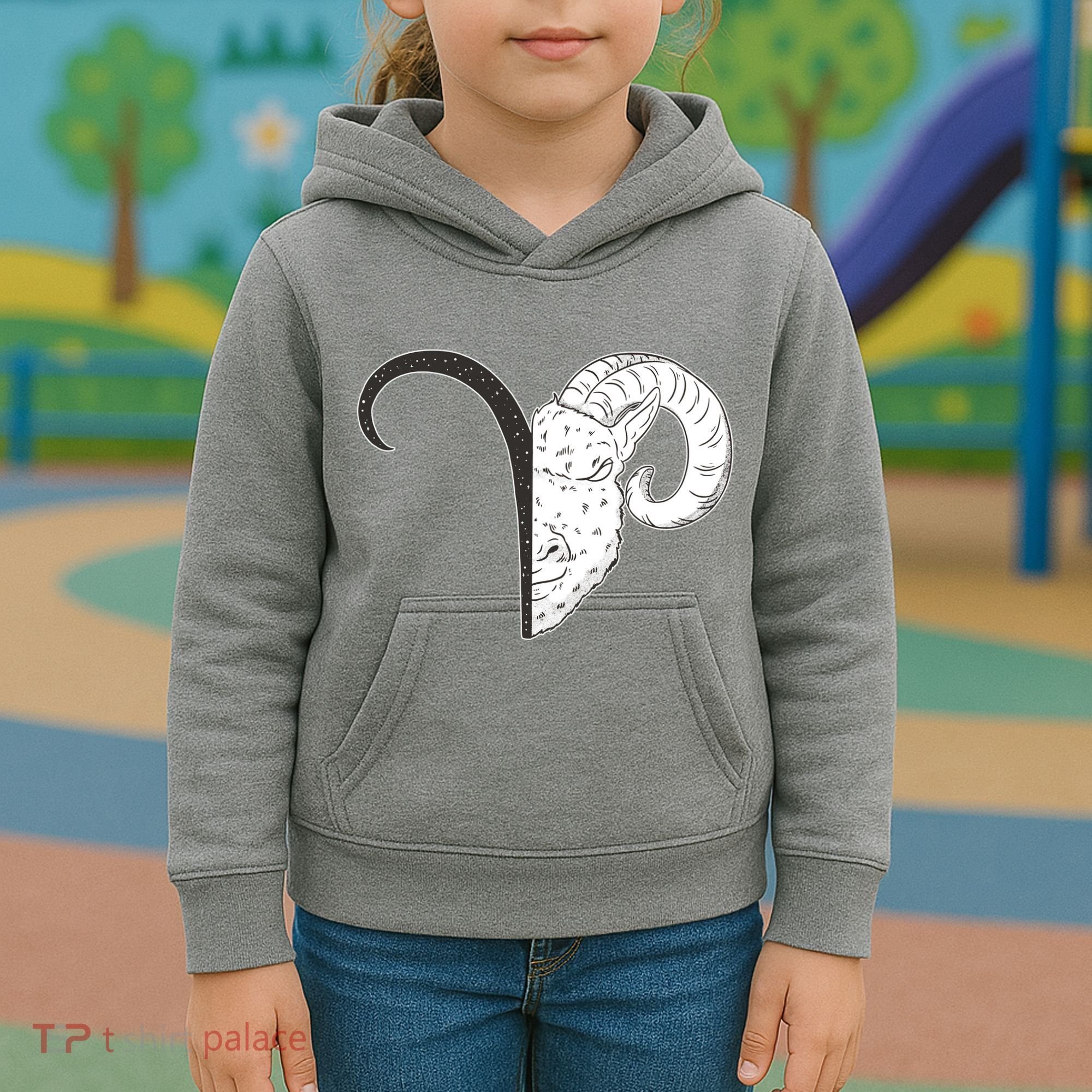 Aries Zodiac Symbol Birthday Gift Kids Hoodie