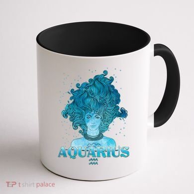 Aquarius Zodiac Woman Coffee Mug back