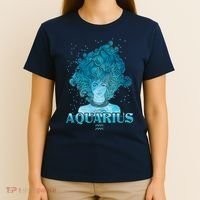 Aquarius Zodiac Woman T-Shirt thumb 4