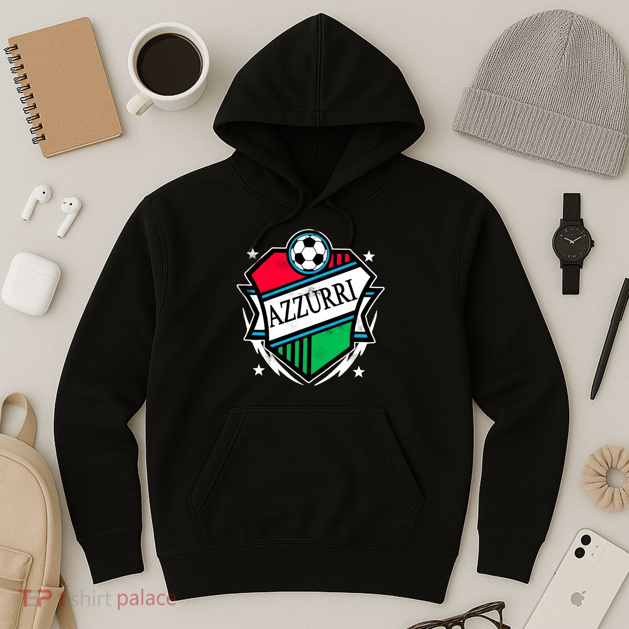 Azzurri Italy Soccer Fan Hoodie