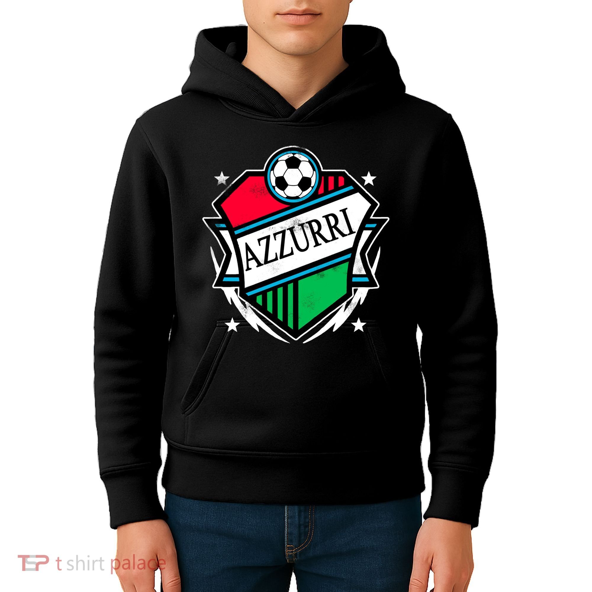Azzurri Italy Soccer Fan Kids Hoodie