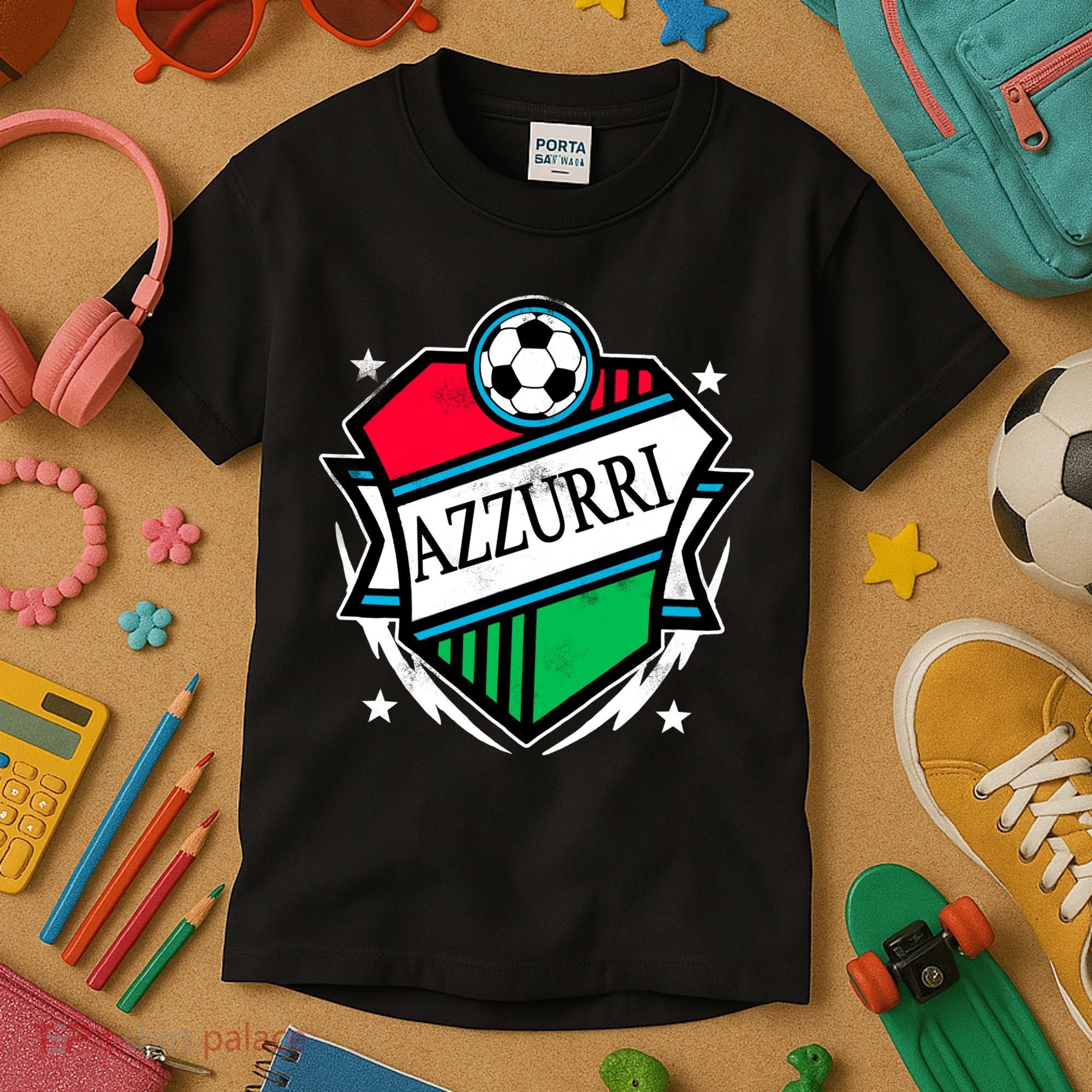 Azzurri Italy Soccer Fan Kids T-Shirt