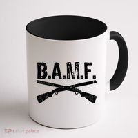 B.A.M.F. Guns Badass Coffee Mug thumb 1