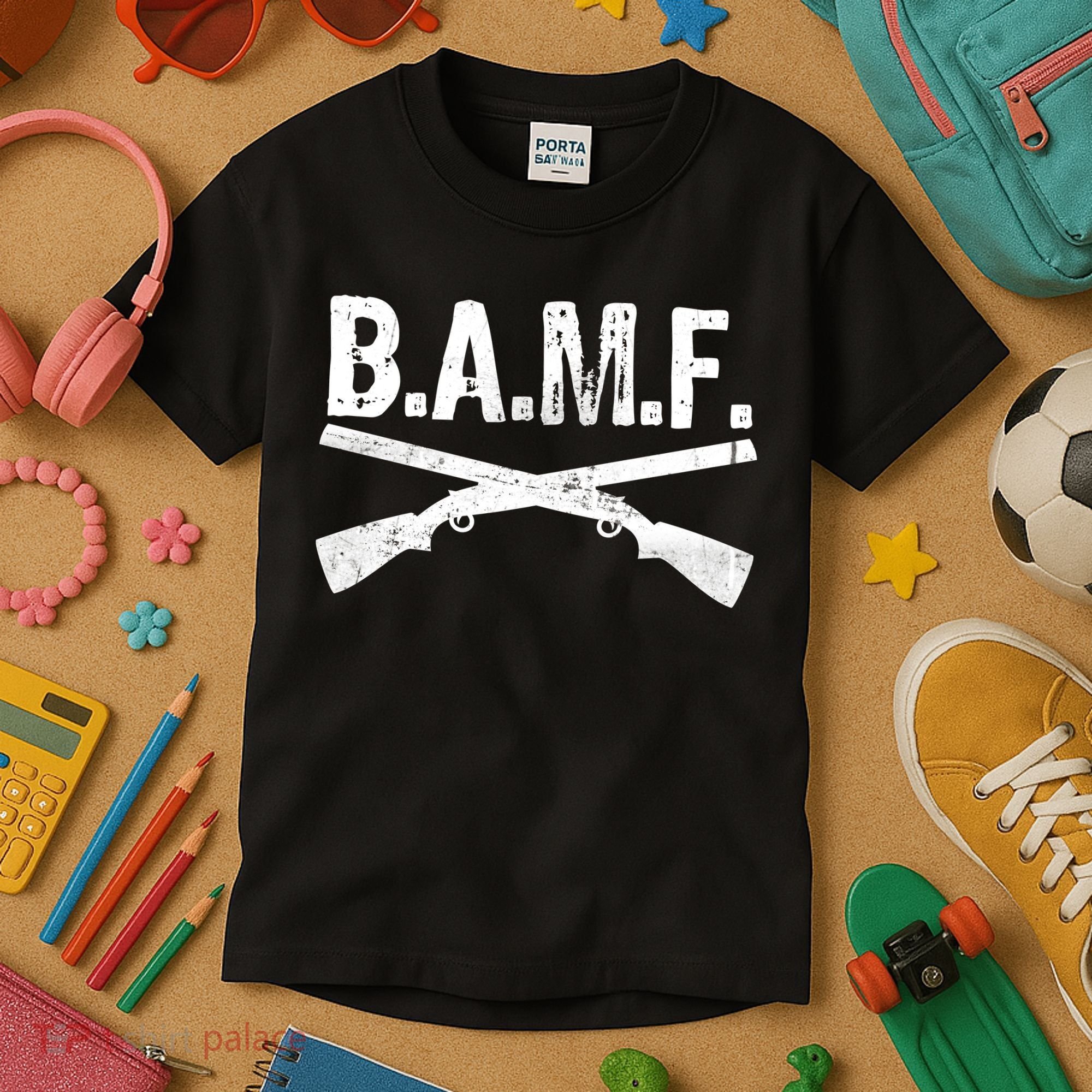 B.A.M.F. Guns Badass Kids T-Shirt