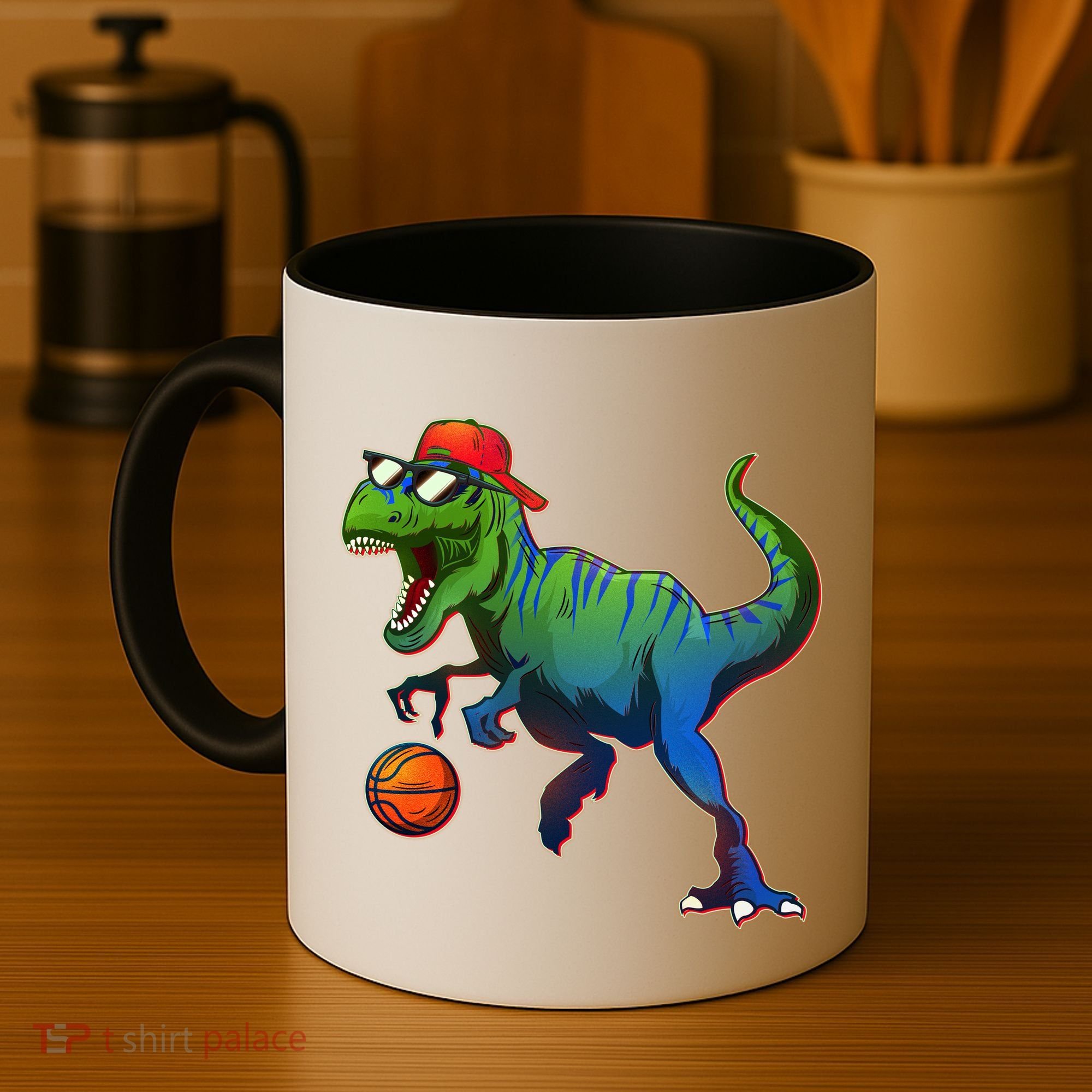 B-Ball T-Rex Coffee Mug
