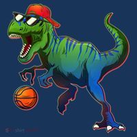 B-Ball T-Rex Women's Hoodie thumb 2
