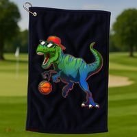 B-Ball T-Rex Golf Towel thumb 1