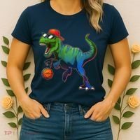 B-Ball T-Rex Women's T-Shirt thumb 2