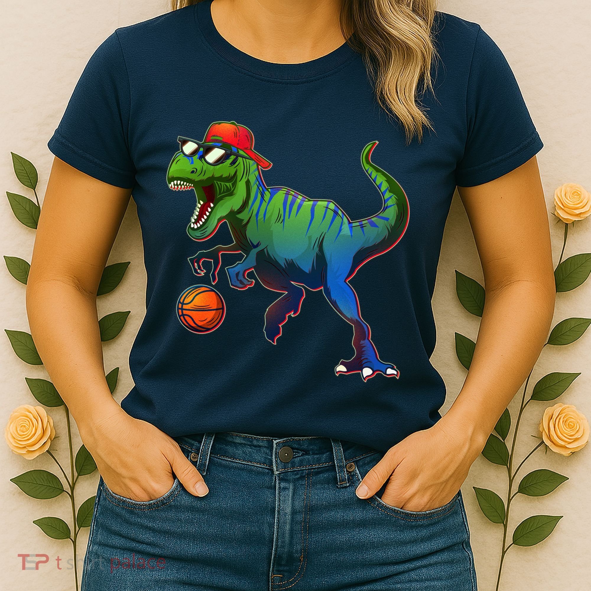 B-Ball T-Rex Women's T-Shirt
