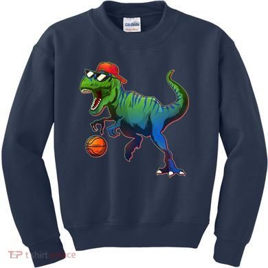B-Ball T-Rex Kids Sweatshirt