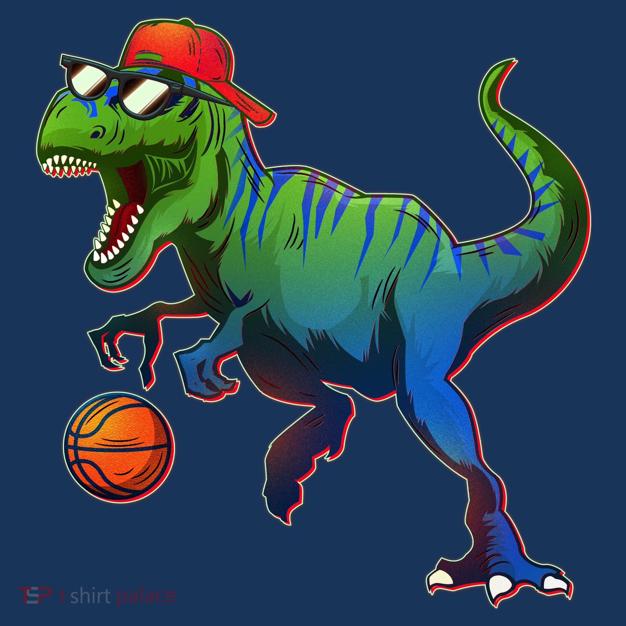 B-Ball T-Rex Kids Sweatshirt