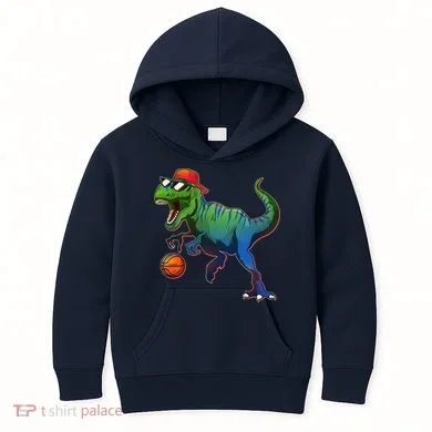 B-Ball T-Rex Kids Hoodie