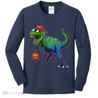 B-Ball T-Rex Kids Long Sleeve Shirt thumb 0
