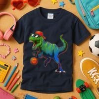 B-Ball T-Rex Kids T-Shirt thumb 3