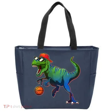 B-Ball T-Rex Tote Bag