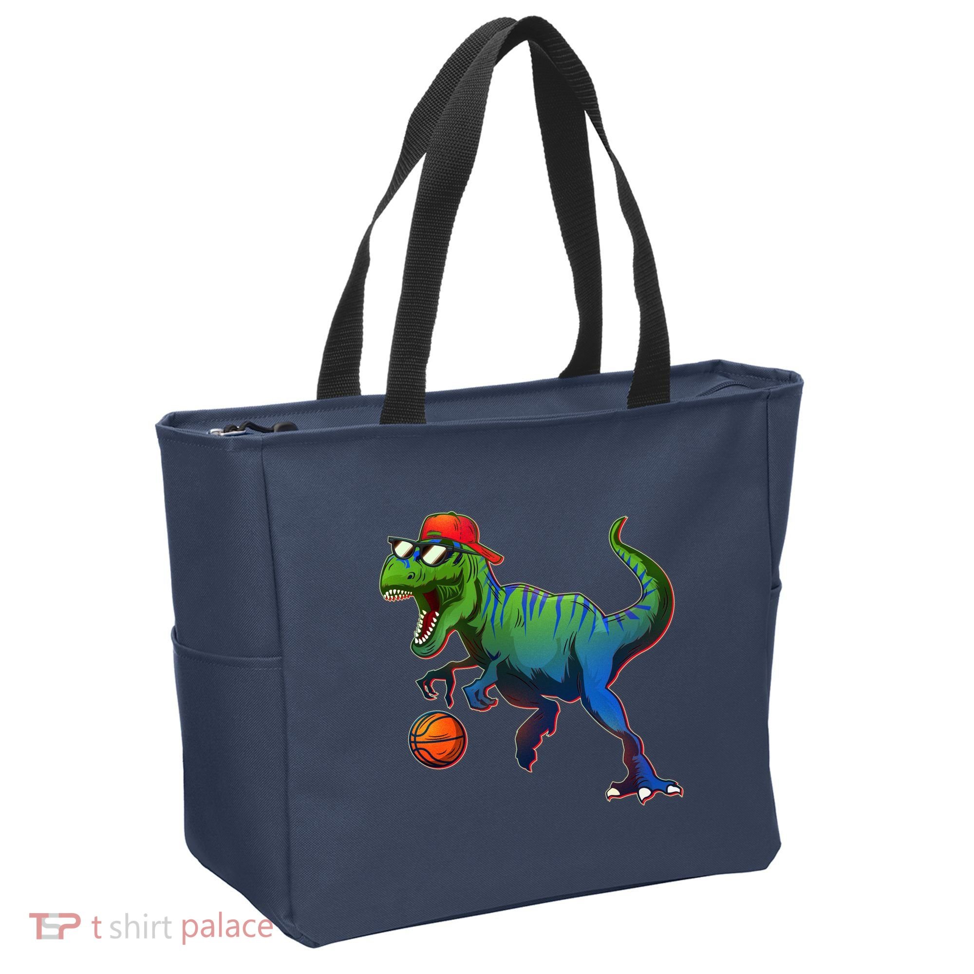 B-Ball T-Rex Tote Bag