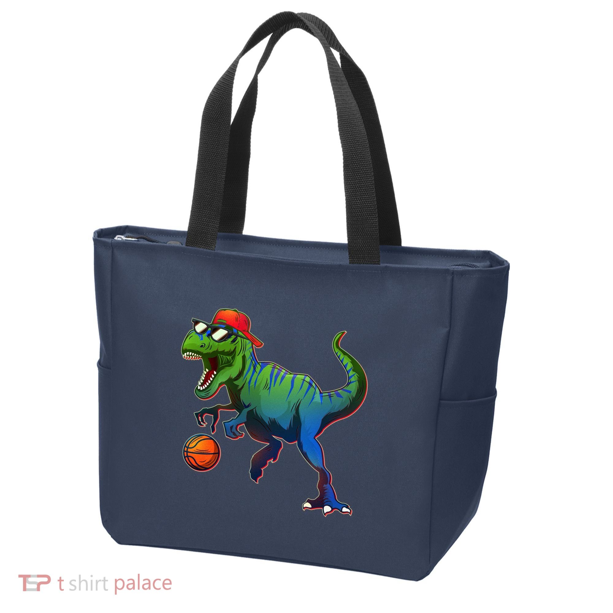B-Ball T-Rex Tote Bag