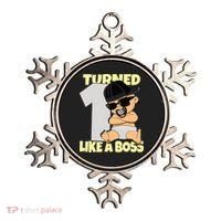 Baby 1st Birthday Boy Girl 1 Year Like a Boss Ornament thumb 0
