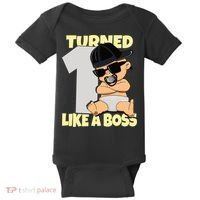 Baby 1st Birthday Boy Girl 1 Year Like a Boss Baby Bodysuit thumb 0