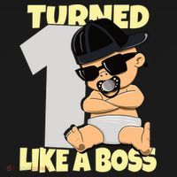 Baby 1st Birthday Boy Girl 1 Year Like a Boss Toddler Hoodie thumb 2
