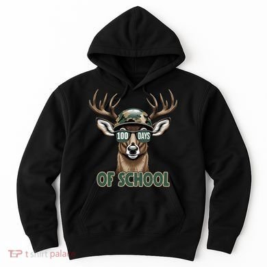Bucked 100 Days Of School Deer Student 100th Day Hoodie