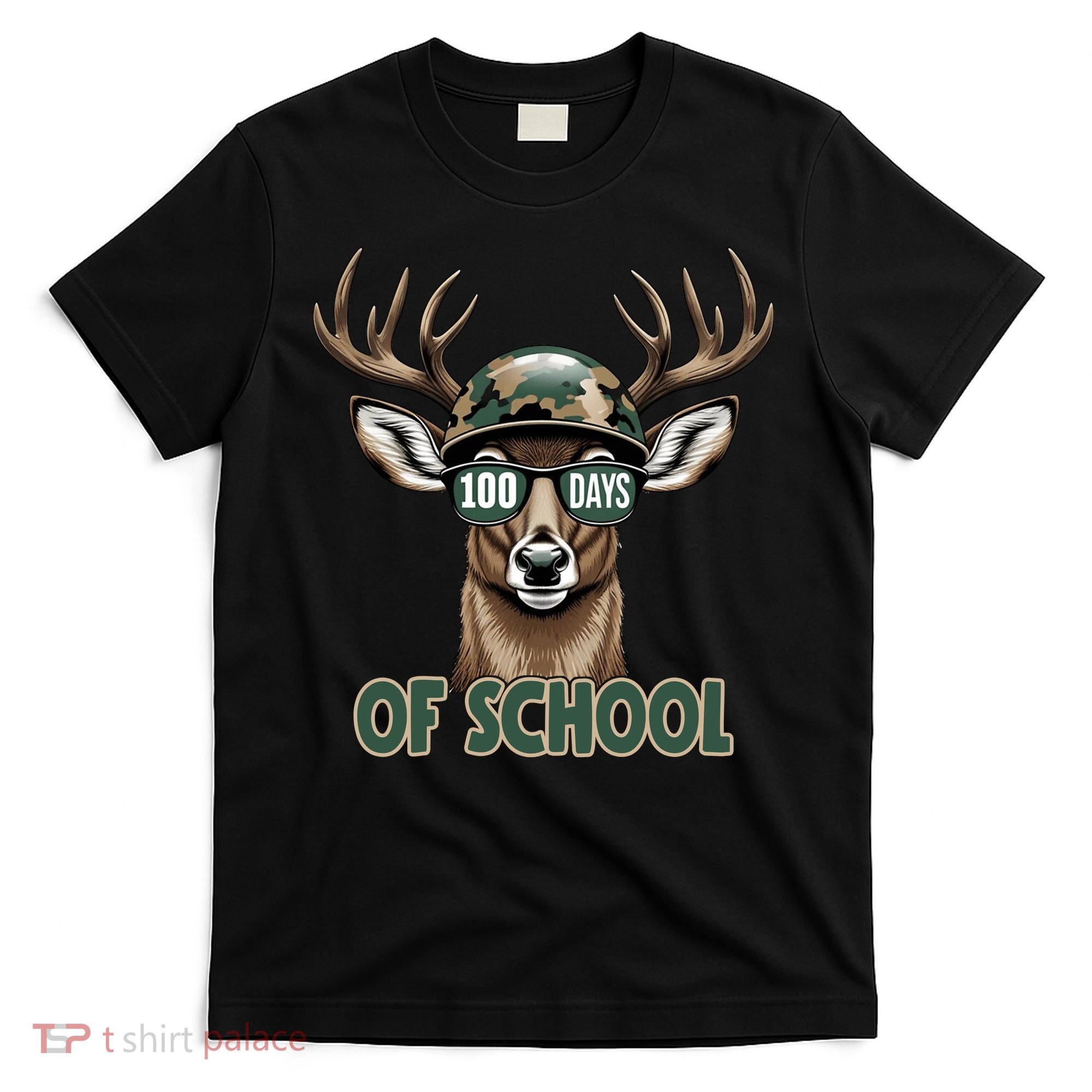 Bucked 100 Days Of School Deer Student 100th Day T-Shirt