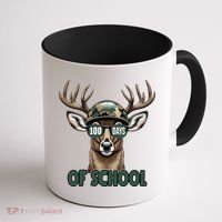 Bucked 100 Days Of School Deer Student 100th Day Coffee Mug thumb 1