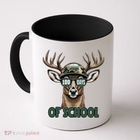 Bucked 100 Days Of School Deer Student 100th Day Coffee Mug thumb 0