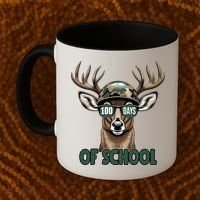 Bucked 100 Days Of School Deer Student 100th Day Coffee Mug thumb 2