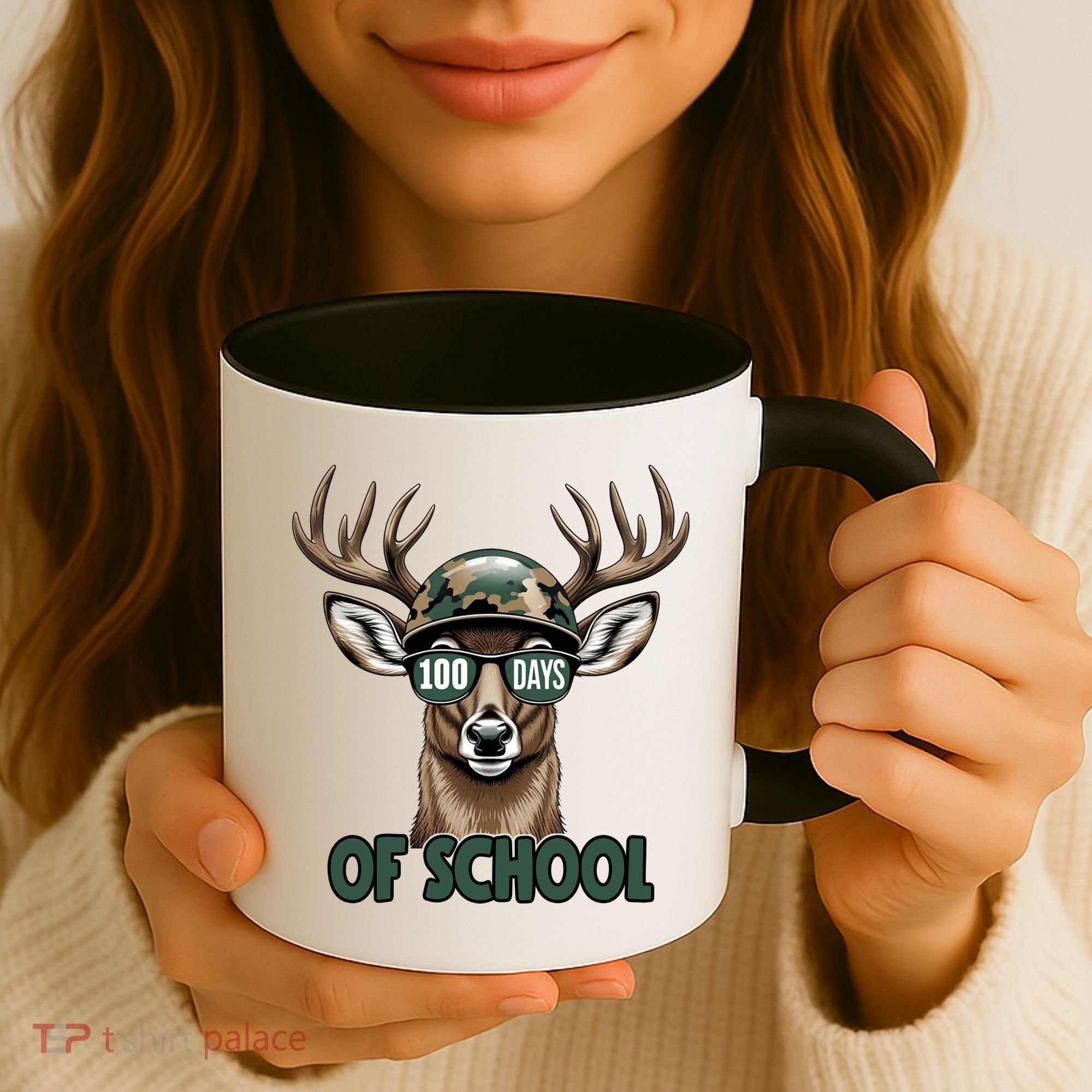 Bucked 100 Days Of School Deer Student 100th Day Coffee Mug