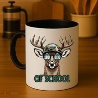 Bucked 100 Days Of School Deer Student 100th Day Coffee Mug thumb 4